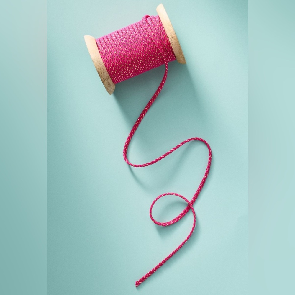 Anthropologie Metallic Braided Ribbon